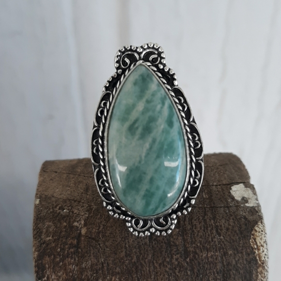 New Amazonite 925 Silver Ring. - Picture 6 of 8
